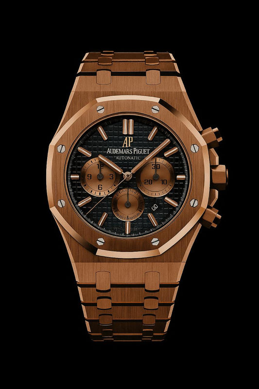 Audemars Piguet Royal Oak Offshore Chronograph. 41mm rose gold blue dial